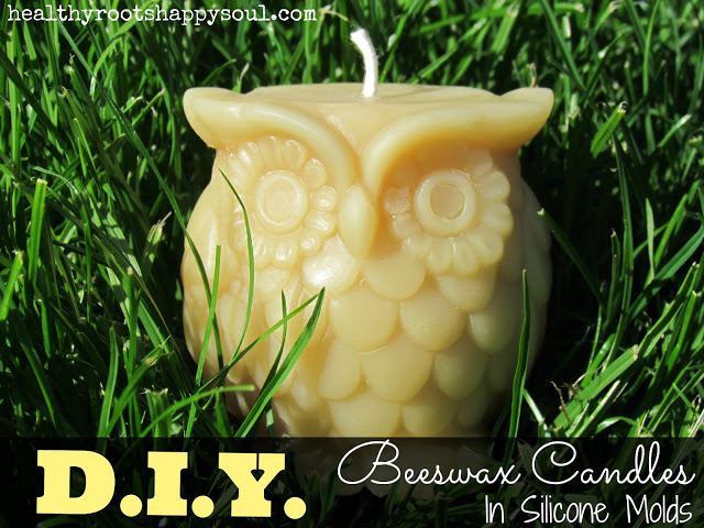 Learn how to make your own toxic-free beeswax candles in silicone molds! It's easier than it sounds.