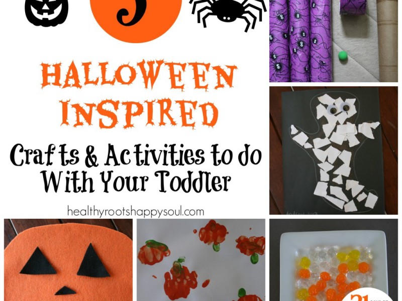 Halloween inspired crafts that are easy and simple enough for toddlers to enjoy!