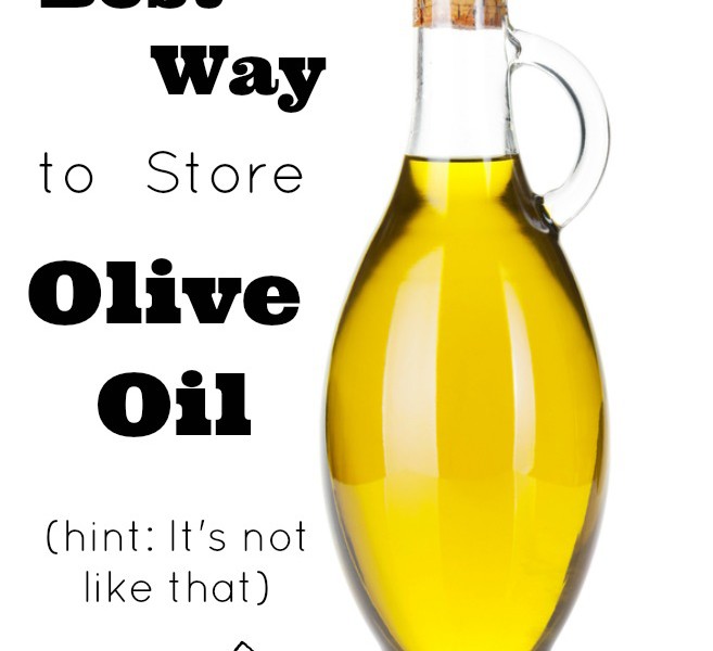 the best way to store olive oil