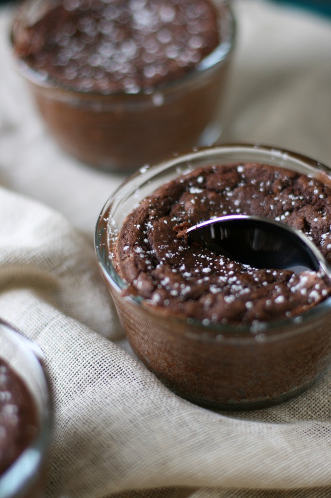 An allergy-friendly chocolate cake baked in individual portions. Gluten, dairy and refined sugar free!