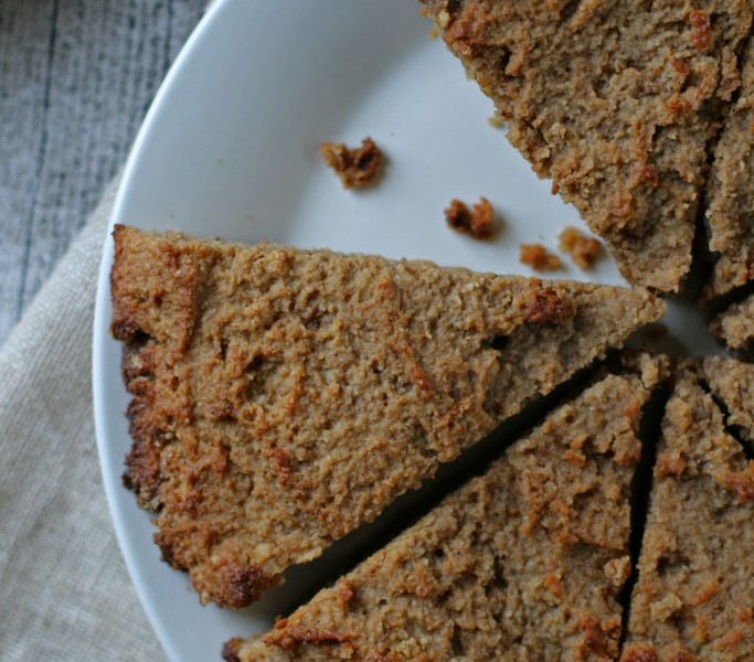 The almond flour in these gluten-free apple cinnamon scones make it dense but the vanilla coconut sugar, cinnamon and applesauce really round out the flavors.