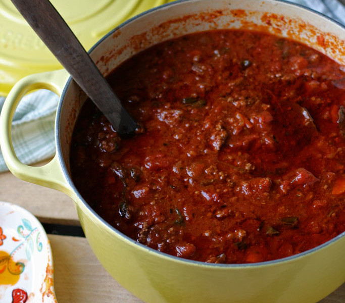 Make this huge batch of homemade freezer-friendly meat and veggie pasta sauce so you don't have to worry about dinner later!