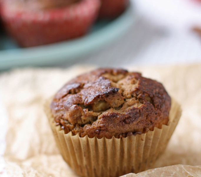 Celebrate the flavors of Fall with these Apple Cinnamon Muffins topped with cinnamon vanilla coconut sugar. Freeze for later use if wanted.