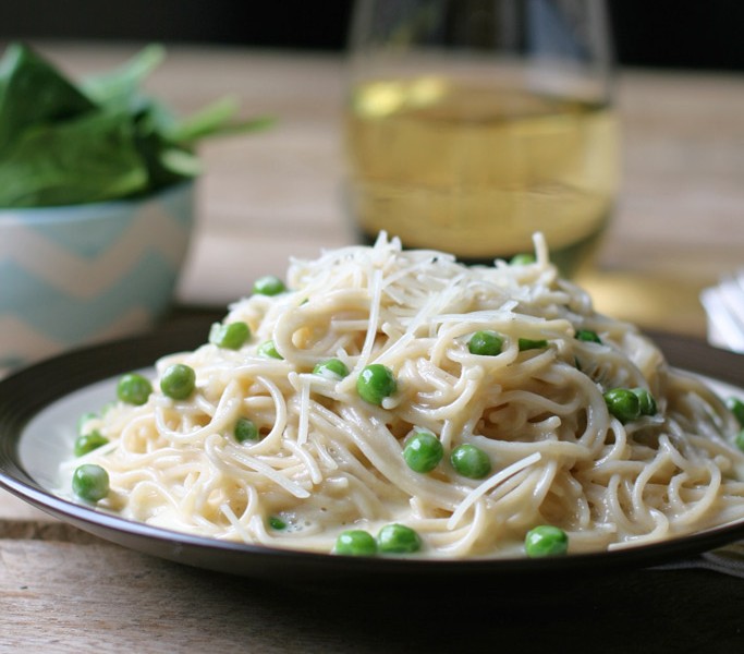 Capellini Alfredo is Fettucini Alfredo's long lost cousin; the sauce doesn't require flour and it's thickened with lemon juice that really amps up the flavor.